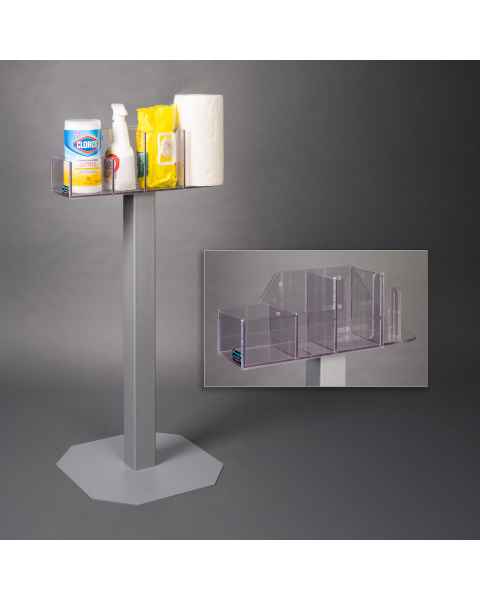 Poltex CLNSTAT-3STL Poltex Cleaning Station - Without Sign Sleeve (Cleaning materials not included.)
