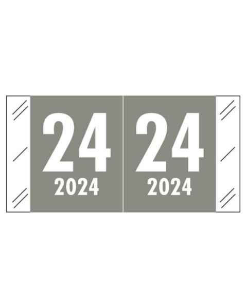 2024 Year Labels - Col'R'Tab Compatible CLYM or CRYM Series - Size 3/4" H x 1 1/2" W