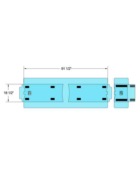 RadScan CT-TAQ1-01 Canon/Toshiba Aquilion One CT Slicker Cover Set Fits 18.5"W x 91.5"L Pad