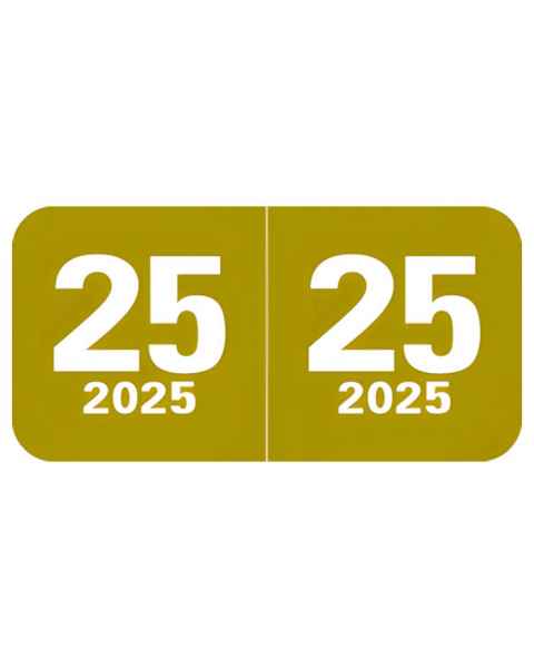 2025 Year Labels - Col'R'Tab Compatible CTYM Series - Size 3/4" H x 1 1/2" W