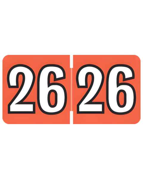Arden Label CYPK-26 Colwell Compatible CYPK Series 2026 Year Labels - Size 1/2