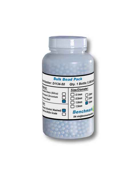 Benchmark D1134-50 Stainless Steel Bulk Beads - 5 mm Diameter