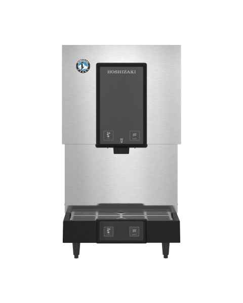 Hoshizaki DCM-271BAK Air-Cooled Countertop Mini Cubelet Ice and Water Dispenser with Built-In Storage Bin - Up to 286 lb/24-Hour Ice Production