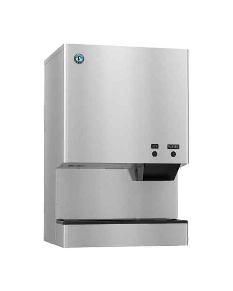 Hoshizaki DCM-500BWK Water-Cooled Countertop Small Cubelet Ice and Water Dispenser with Built-In Storage Bin - Up to 610 lb/24-Hour Ice Production