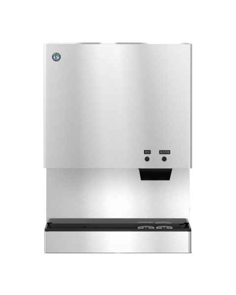 Hoshizaki DCM-700BAK Air-Cooled Countertop Small Cubelet Ice and Water Dispenser with Built-In Storage Bin - Up to 719 lb/24-Hour Ice Production