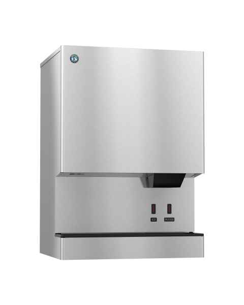 Hoshizaki DCM-751BWH-OS OptiServe&trade; Series Water-Cooled Countertop Small Cubelet Ice and Water Dispenser with Built-In Storage Bin - Up to 782 lb/24-Hour Ice Production