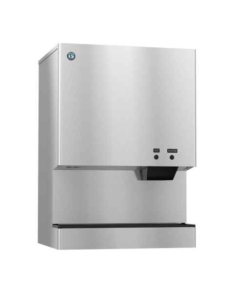 Hoshizaki DCM-751BWH Water-Cooled Countertop Small Cubelet Ice and Water Dispenser with Built-In Storage Bin - Up to 782 lb/24-Hour Ice Production