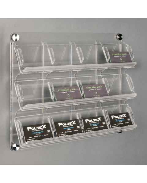 Poltex DECOBUSCRD12-W Deco Business Card Display (Business Cards are Not Included)