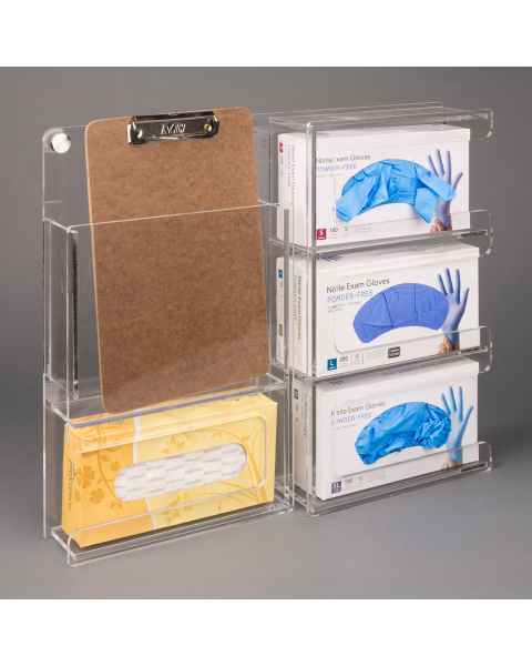 Poltex DECOGLVTISCLP-W Deco Glove Tissue Clipboard Holder (Glove Boxes, Gloves, Tissue Box, Tissues, and Clipboard are Not Included)