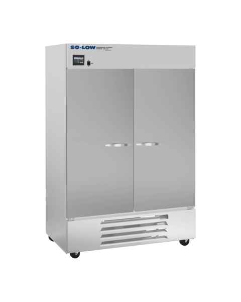 So-Low DHP4-49SD High Performance Refrigerator with Digital Data Logger, Painted Steel Exterior, 10 Wire Shelves, Double Solid Doors - 49 Cubic Feet