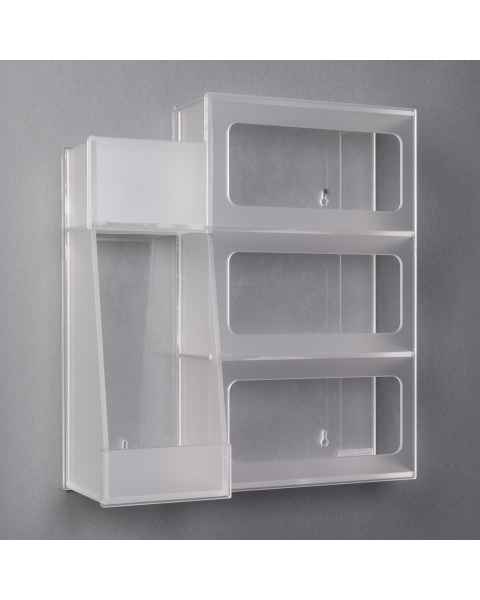 Poltex DISTATFR-W Frosted Acrylic Disinfecting Station, Wall Mount