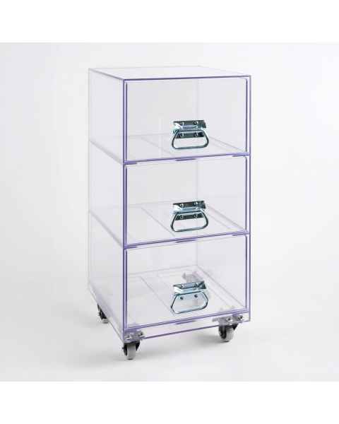 Poltex DWRCART3 3 Drawer Rolling Cart