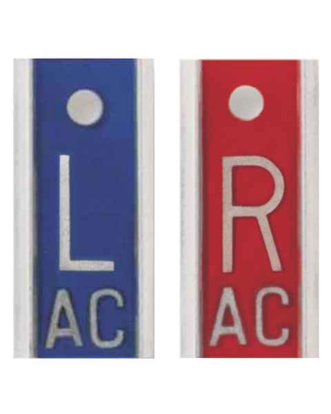 Embedded Aluminum Markers - 5/8" L & R - Lead-Free 1-3 Initials