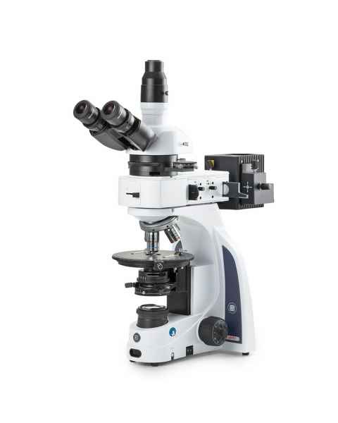 Globe Scientific EIS-1053-PLPOLRI iScope Trinocular Compound Microscope, EWF 10x/20mm Eyepieces, Quadruple Nosepiece with Plan PLPOLRi