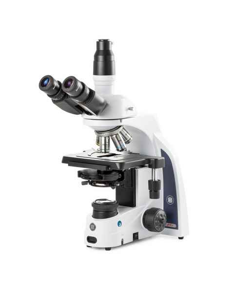 Globe Scientific EIS-1153-PLPHI iScope Trinocular Compound Microscope, EWF 10x/22mm Eyepieces, Quintuple Nosepiece with Plan Phase PLPHi