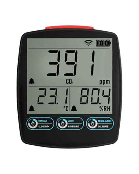Thermco EL-IOT-CO2 EasyLog CO2 and Air Quality Data Logger - Front View