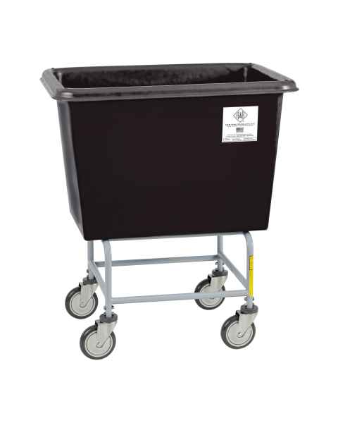 R&B Wire Elevated Poly Laundry Basket Truck - Black