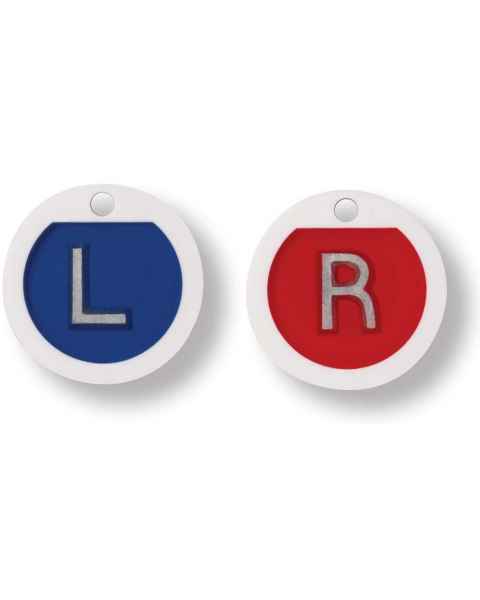 Plastic Round Markers - "L" & "R" Without Initials