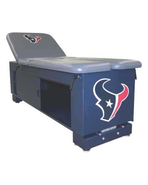 Pivotal ET-103 ET Hi-Lo Electric Treatment Table with Single Side Cabinet, Sliding Door - with a Lift Back and Split Leg Cushion (The Cushion Option, Base Color, and Logos are Sold Separately)