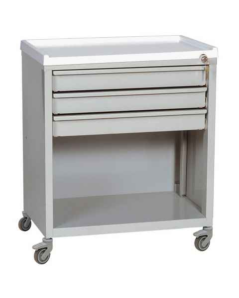 Harloff ETC-3 ETC Line Treatment Cart - Three Drawer with Lower Compartment