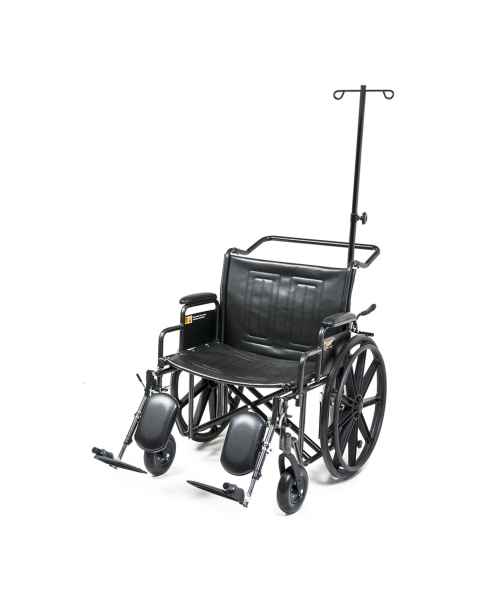 Everest & Jennings&reg; Traveler&reg; HTC Heavy Duty Wheelchair with Fixed Desk Arms and Elevating Legrests (Composite Footplate is Not Included)