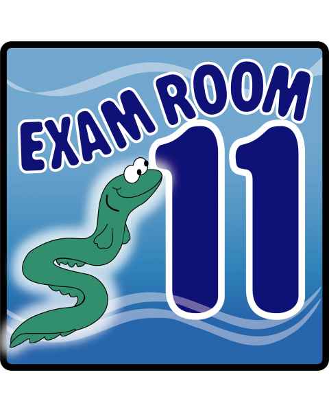 Clinton EX11-O Ocean Series Exam Room 11 Sign