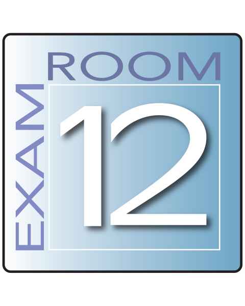 Clinton EX12-B Skytone Exam Room Sign 12