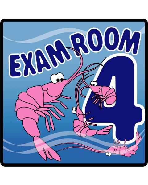 Clinton EX4-O Ocean Series Exam Room 4 Sign