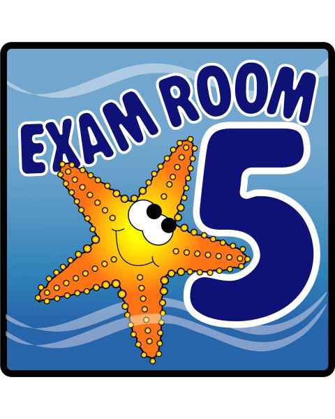 Clinton EX5-O Ocean Series Exam Room 5 Sign