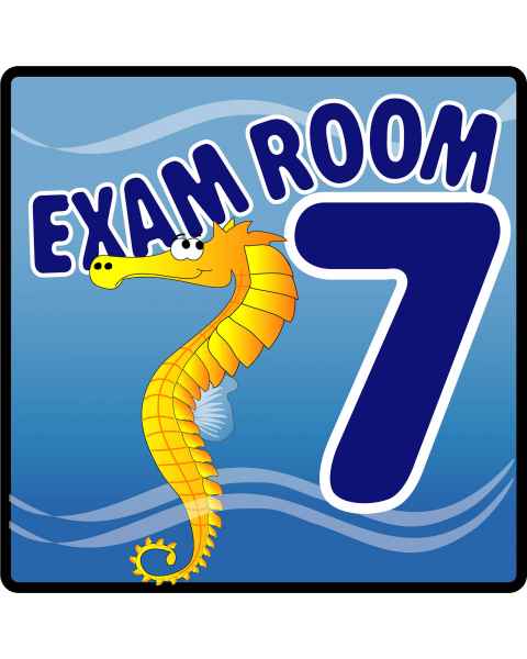 Clinton EX7-O Ocean Series Exam Room 7 Sign