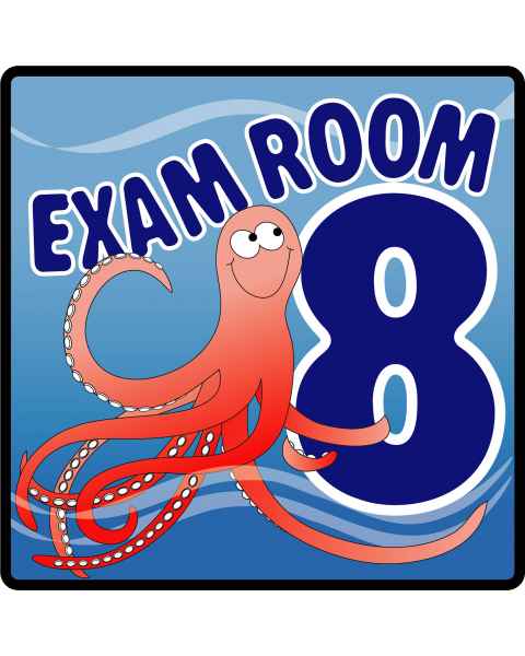 Clinton EX8-O Ocean Series Exam Room 8 Sign