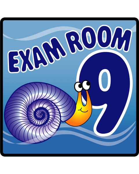 Clinton EX9-O Ocean Series Exam Room 9 Sign
