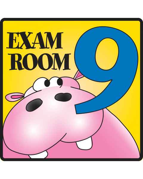 Exam Room 9 Sign