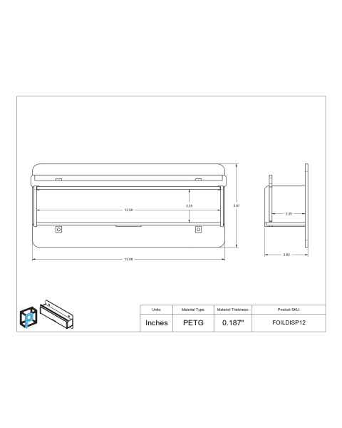 Poltex FOILDISP12 Foil Dispenser, 12.5