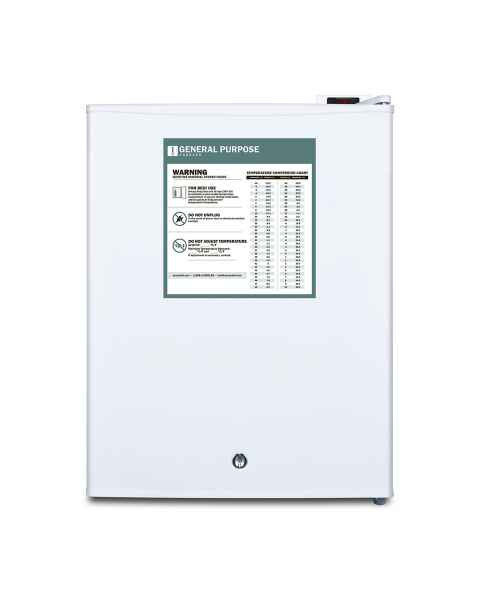 Accucold Compact All-Freezer with Digital Thermostat, 2 Wire Shelves, Solid Door, 1.8 Cubic Feet - Front View