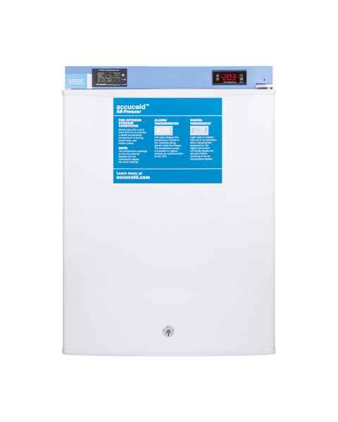 Accucold Compact All-Freezer with Front Control Panel, 2 Wire Shelves, Solid Door, 1.8 Cubic Feet - Front View