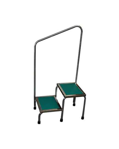 Creative Living Medical FSM1731-01 MRI Non-Magnetic Narrow Double Step Stool with Handrail