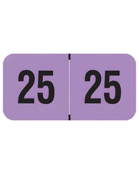2025 Year Labels - PMA Fluorescent Violet - Size 3/4