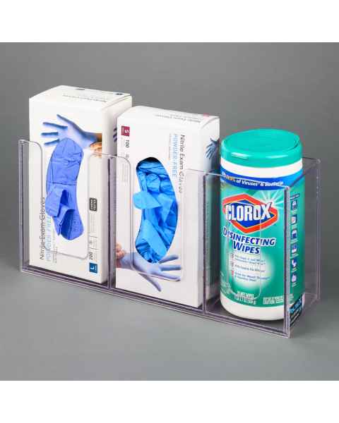 Poltex GB2WIPE Dual Glove Box Holder with Wipe Pack Dispenser (Glove Boxes, Gloves, and Wipes are Not Included)
