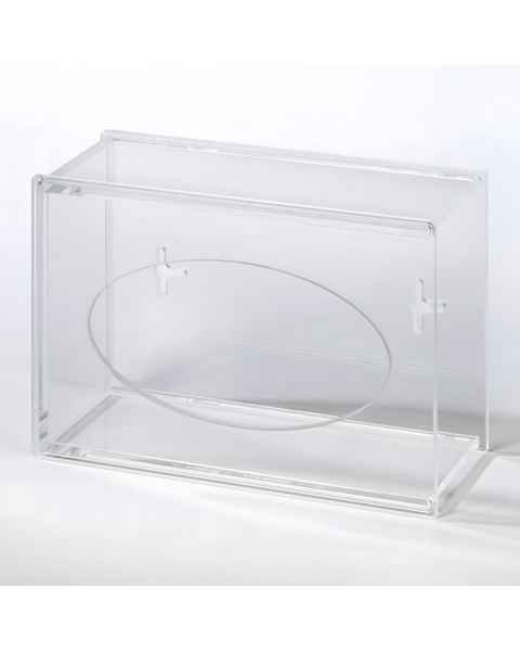 Poltex GBACOV1-W Wall-Mount Acrylic Glove Box Holder - 1 Box Capacity