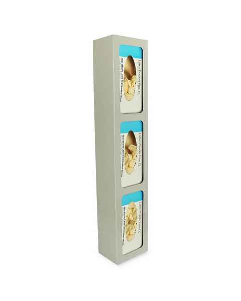 Harloff GLOVEBOX3VDM Triple Glove Box Holder for M-Series or A-Series Medical Carts, Direct Mount, Vertical Position (PLEASE NOTE, MEDICAL GLOVES NOT INCLUDED)