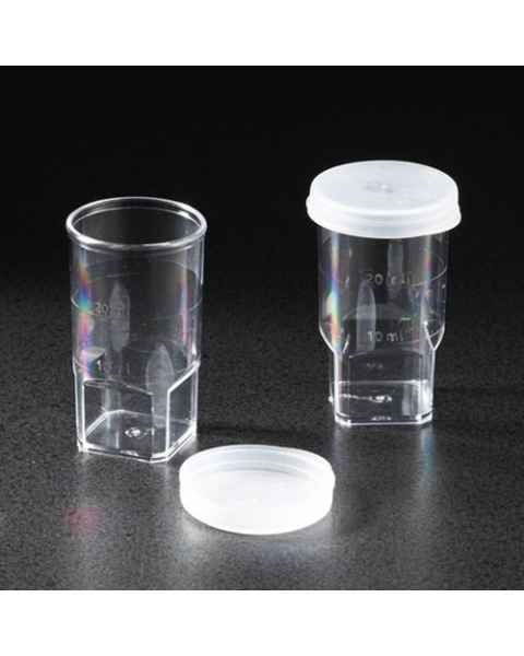 Blood Cell Counting Vial Sample Cup with Snap Cap - 35mL