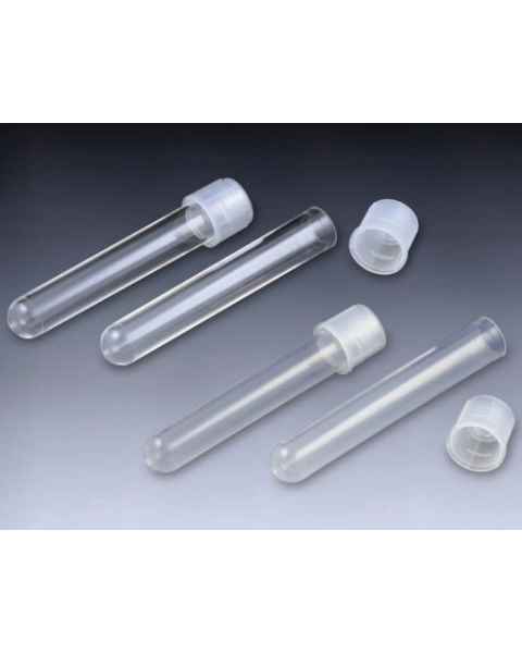 12mm x 75mm (5mL) Culture Tubes with Attached Dual Position Cap - Sterile