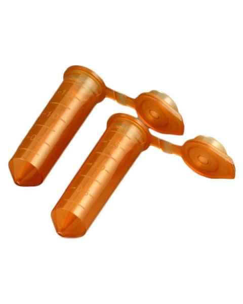 2mL Microcentrifuge Tube - Polypropylene (PP) - With Attached Flat Top Cap - Graduated - Amber