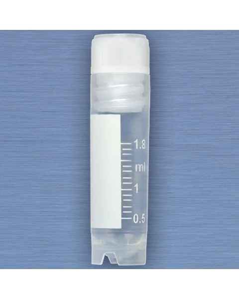 CryoClear Cryogenic Vial 2.0mL - Internal Threads - Attached Screwcap - Self-Standing Round Bottom - Sterile