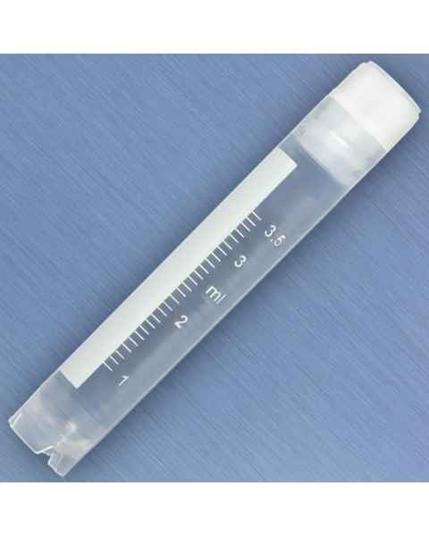 CryoClear Cryogenic Vial 4.0mL - Internal Threads - Attached Screwcap - Self-Standing Round Bottom - Sterile