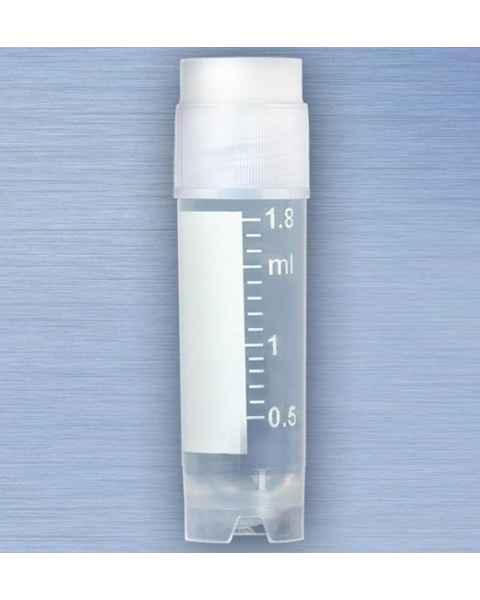 CryoClear Cryogenic Vial 2.0mL - External Threads - Attached Screwcap - Self-Standing Round Bottom - Sterile