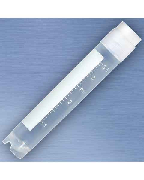 CryoClear Cryogenic Vial 4.0mL - External Threads - Attached Screwcap - Self-Standing Round Bottom - Sterile