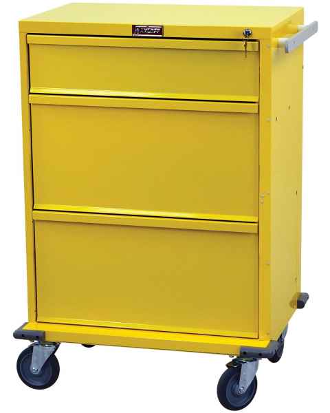 V-Series Infection Control/Isolation Cart - Tall Three Drawer