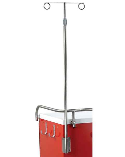 IV Pole with 2 Prongs for V-Series Carts